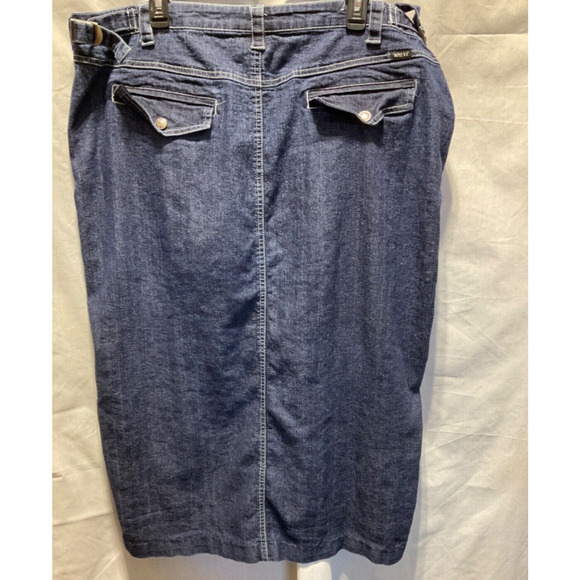 Quizz New York Denim Skirt Size 22, Y2K/90's Style, Ramie Blend - Picture 7 of 7